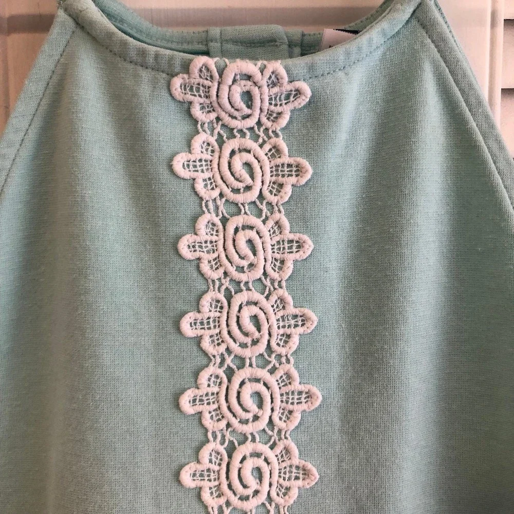 Janie And Jack Size 6 Mint Green Summer Dress - Picture 3 of 6